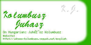 kolumbusz juhasz business card